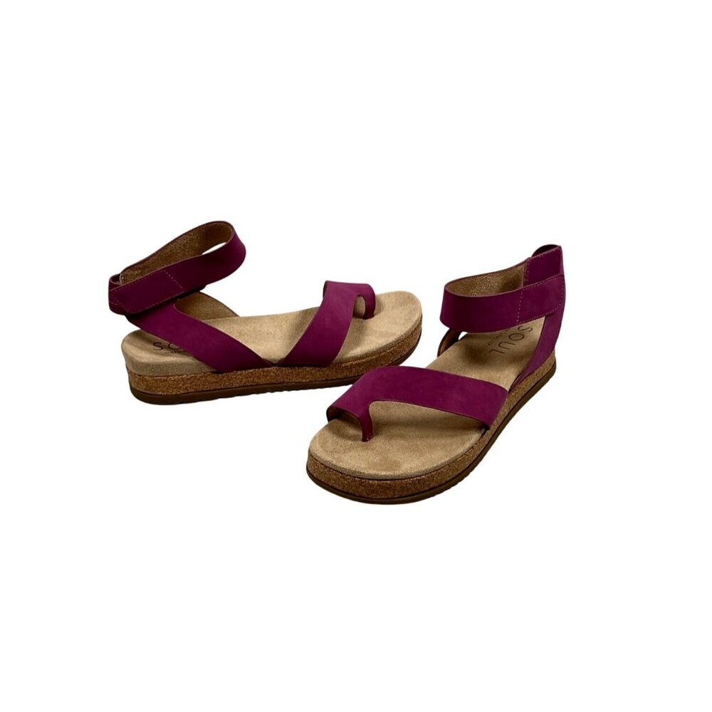 SOUL Naturalizer Women’s Divina Open-Toe Sandals – Fuchsia – Size 7.5M